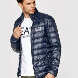 Emporio Armani Ανδρικό Χειμωνιάτικο Μπουφάν Puffer Navy Μπλε
